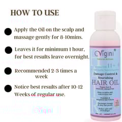 Vigini Natural Early Anti Greying Prevention Hair Oil Growth Revitalizer Tonic Reduces Loss Fall Thinning Vitalizing Regrow Follicles + Chronic Anti Dandruff Dry Itchy Scalp Hair Oil Volume Shine Silky Hair Revitalizer
