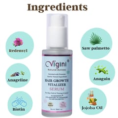 Vigini 3% Serum & 1% Redensyl Oil Saw Palmetto Procapil Anageline Anagain Hair Care Scalp Tonic Nourishing Growth Revitalizer Control Fall Loss Thinning for Silky Shine Strong Healthy Hair & Women-130ml