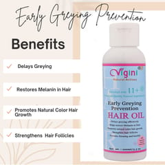 Vigini 3% Redensyl Procapil Anagain Anageline Hair Care Nourishing Growth Tonic Revitalizer Serum & Anti Grey Greying Itchy Scalp Treatment Control Fall Loss Thinning Silky Shine Hair & Women-130ml