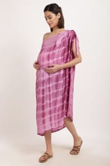 One shoulder kaftan dress.