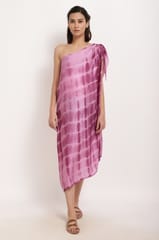One shoulder kaftan dress.