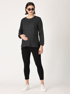 The Mom Store Eclipse Maternity Sweatshirt with Nursing