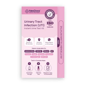 NeoDocs Urinary Tract Infection Kit | Detect UTI | Instant Urine Test | Track Leukocytes, Nitrites, Blood, pH and 6 other Parameters