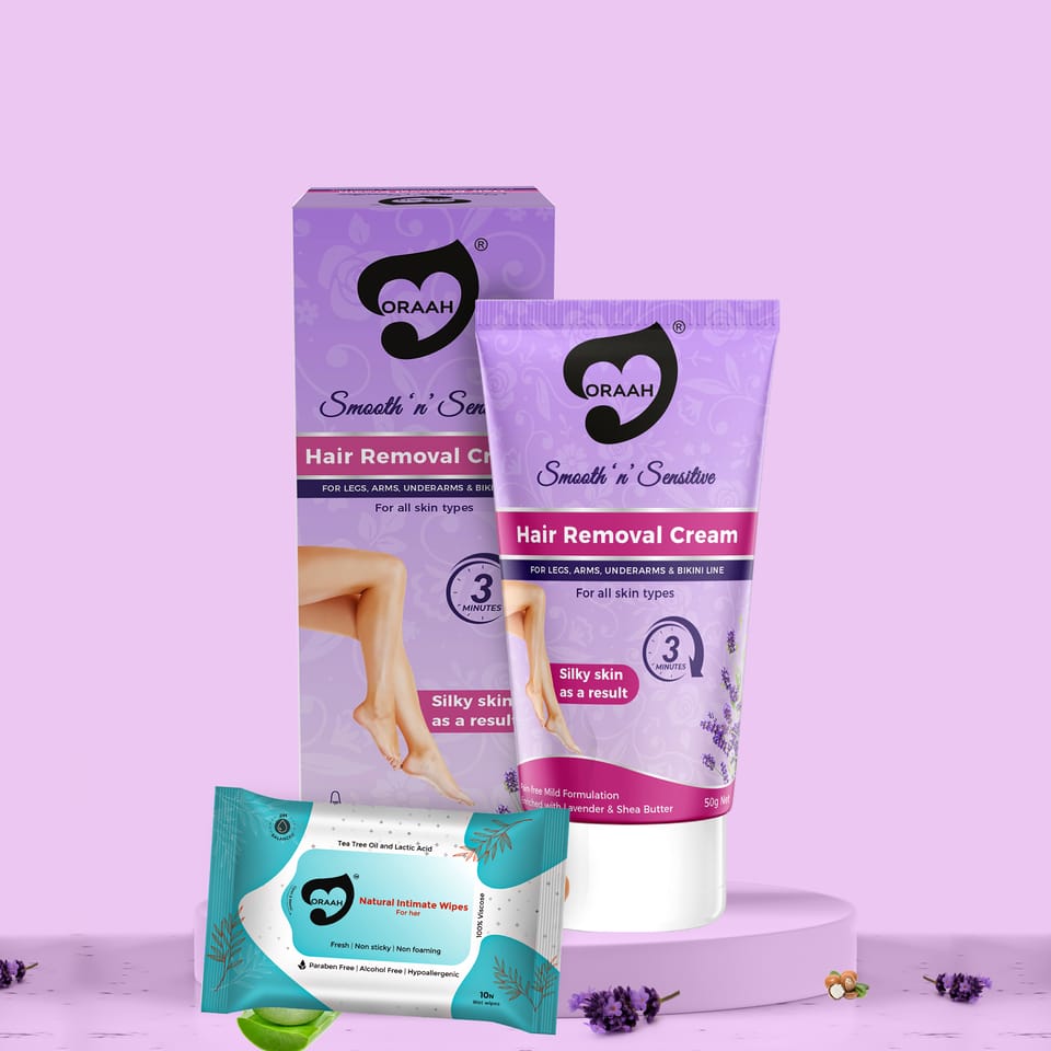 Hair removal Cream with wipes