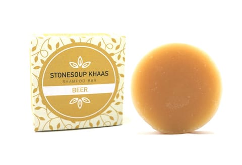 Stonesoup Khaas Shampoo Bar - Beer, 100 gm bar