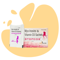 STOPCOS (Myo-inositol 2 g and Vitamin D3 1000 IU Myo-inositol Supplement Powder Orange Flavor)