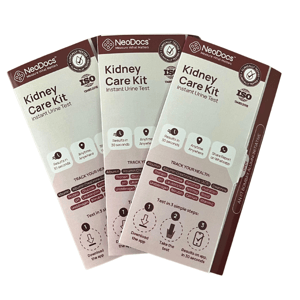 NeoDocs Kidney Care kit| Pack of 3| Instant Urine Test | Track 15 Parameters