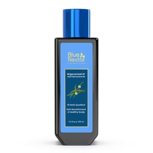 Blue Nectar Briganantadi Hair Fall Control and Healthy Scalp Hair Oil (10 Herbs, 100 ml)