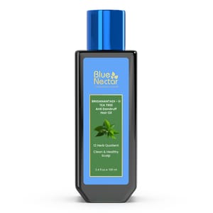 Blue Nectar Tea Tree Anti Dandruff and Healthy Scalp Oil (12 Herbs, 100 ml)