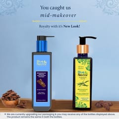 Blue Nectar Anti Dandruff Shampoo with Bhringraj & Shikakai (10 Herbs, 200 ml)