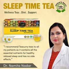 TEACURRY Sleep Tea (1 Month Pack | 30 Tea bags) - Helps with Insomnia, Snoring and Stress