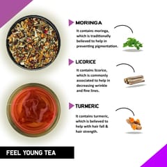 TEACURRY Anti Ageing Tea (1 month Pack | 30 tea Bags) - Feel Young Tea helps in Skin Glow, Hair Care and Premature Ageing