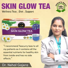 TEACURRY Skin Glow Tea (1 Month pack | 30 tea bags) - Helps in Skin Nourishment, Hydration & Detoxification
