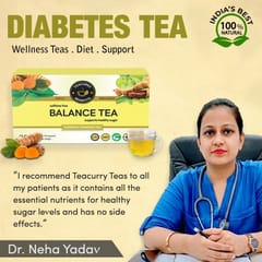 TEACURRY Dia Herbal Tea with Diet Chart (1 Month pack | 30 tea bags) -  Helps with Sugar Levels