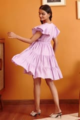 Audrey Lilac Nursing & Maternity Dress