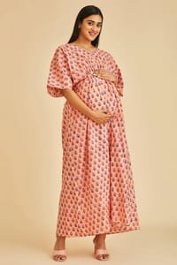 Sofi Maternity & Nursing Fringe Lace Kaftan