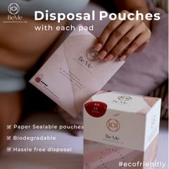 Be Me - Sanitary Pads for Women - LARGE (Moderate - Heavy Flow) - Pack of 60 Pads - With Disposal Pouches, Rash Free, Biodegradable, Anti Bacterial Napkins