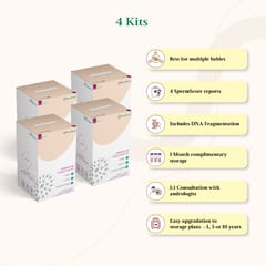 LifeCell SpermVault - 4 kits - 10 Years - Penta storage plan ideal for one baby