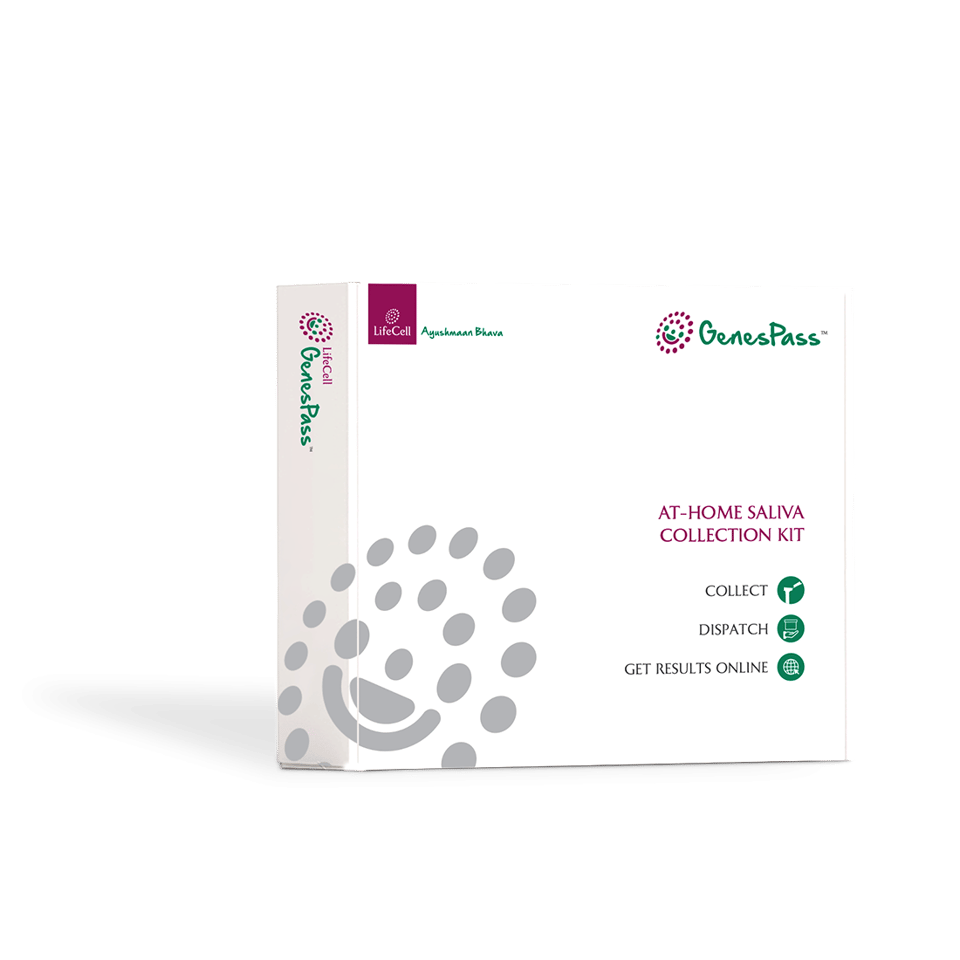 LifeCell At-Home Self-Collection GenesPass Advanced Female Test Kit | Carrier Screening Test for Females| Checks if you carry inherited conditions that could affect your child | At-Home Saliva Collection Kit | Easy to Use, Convenient, Private & Safe.