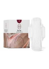 Be Me - Sanitary Pads for Women - XL (Double Wings) - Heavy Flow/Overnight Pads - Pack of 12 Pads - With Disposal Pouches, Rash Free,Biodegradable, Anti Bacterial Napkins
