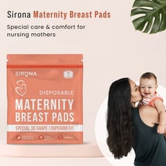Sirona Disposable Maternity and Nursing Breast Pads for Women, Pack of 3 - 12 Pads Each