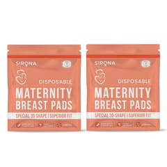 Sirona Disposable Maternity and Nursing Breast Pads for Women, Pack of 2 - 12 Pads Each