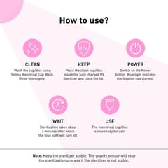 Sirona Portable UV Menstrual Cup Sterilizer | Kills 99% germs in 3 Minutes