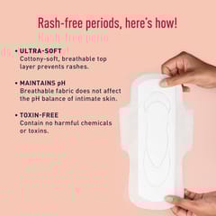 Sirona Cottony Soft Rash Free Sanitary Pads for Women - Pack of 30 (XL Size)