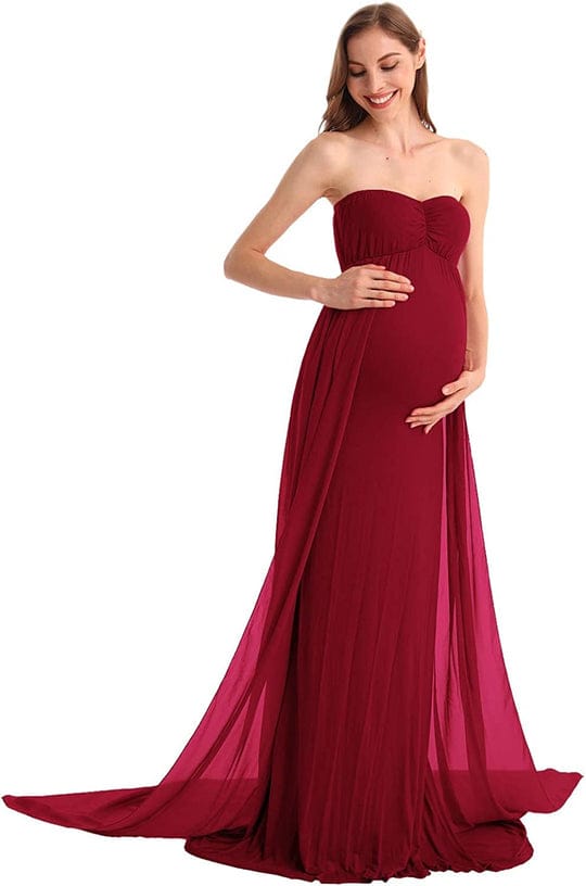 Strapless Maternity Photoshoot Gown