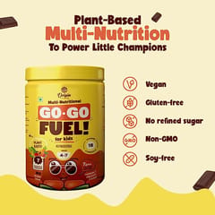 Origin Nutrition Vegan Multi Nutritional, Chocolate drink for kids with 7gm Plant-Based Protein, 7 fruits and vegetables, 18 minerals and vitamins Gluten Free, Soy Free, Dairy Free, No Added Sugar, Non - GMO, ages 4-7, 400g