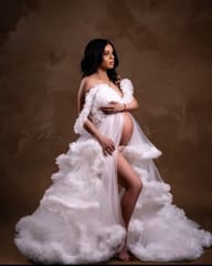 Gorgeous Lavender Tulle Maternity Photoshoot Dress/Tulle Maternity Robe/ Pregnancy Photoshoot Dress/ Maternity Dress/ Maternity Photoshoot