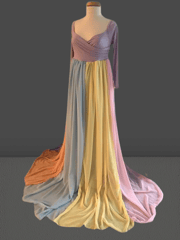 Rainbow Color Maternity Dress for Photo Shoot Pregnant Women Fancy Photography Props Pregnancy Dress Elegence Maxi Gown Photo Shoot