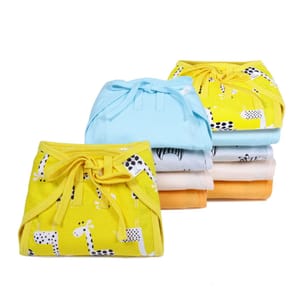 Snugkins 100% Cotton Nappy Small Size (0-5Kg) Pack of 10 - SnugBuns