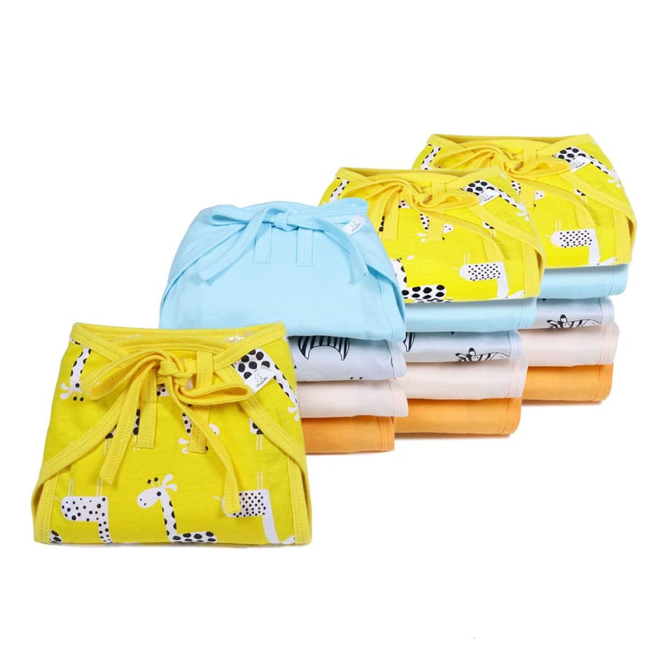 Snugkins 100% Cotton Nappy Small Size (0-5Kg) Pack of 15 - SnugBuns