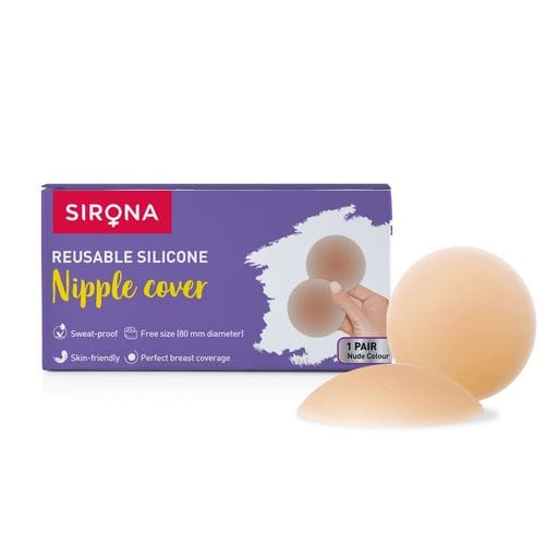 Sirona Reusable and Invisible Silicon Nipple Covers for Women | Adhesive Silicone Breast Pads