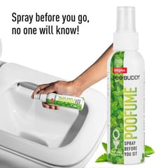 PeeBuddy PooFume | For odour-free poop experience | Made with 100% Mint Essential Oil | Alcohol-free | Aerosol-free | No harsh chemicals | 120 ml