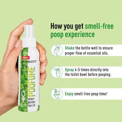 PeeBuddy PooFume | For odour-free poop experience | Made with 100% Mint Essential Oil | Alcohol-free | Aerosol-free | No harsh chemicals | 120 ml