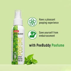 PeeBuddy PooFume | For odour-free poop experience | Made with 100% Mint Essential Oil | Alcohol-free | Aerosol-free | No harsh chemicals | 120 ml