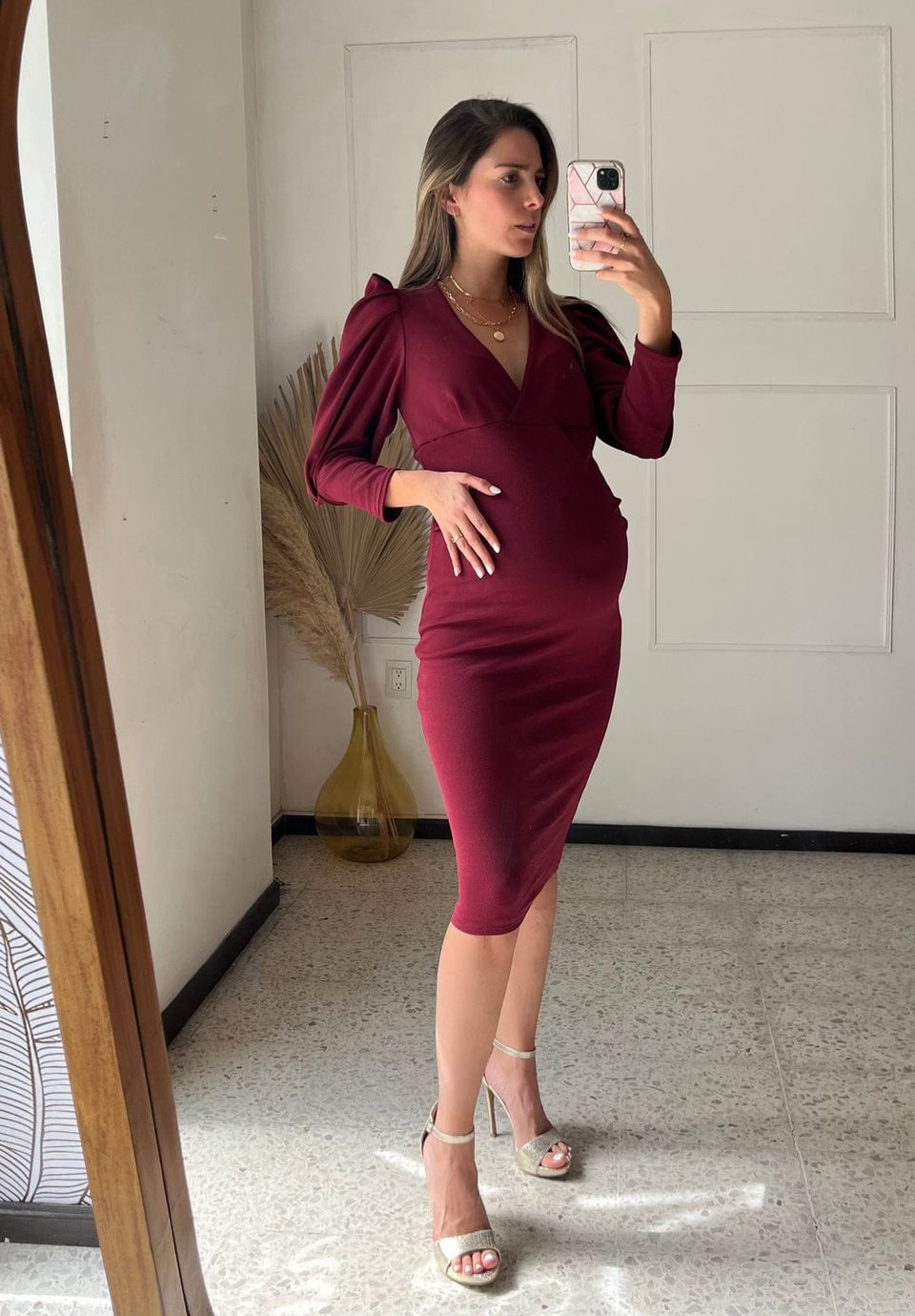 VDRESS Wine Maternity dress