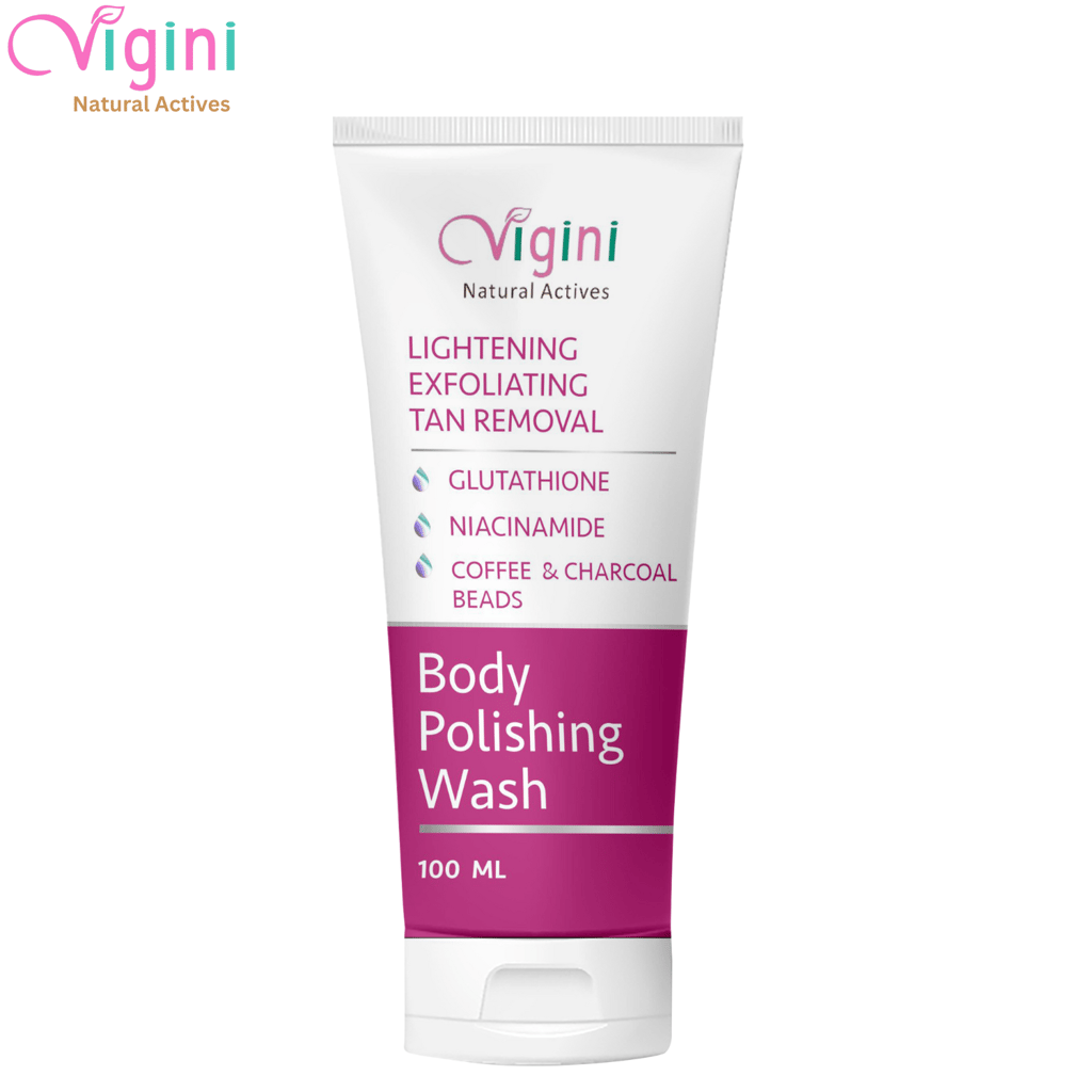 Vigini Skin Lightening Brightening Body Whitening Polishing Exfoliating Coffee Scrub Wash for Tan & Pigmentation-100ml