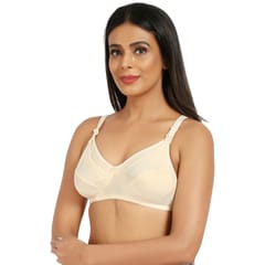 Mine4Nine Mother Care Non Padded Feeding Maternity Bra -Cotton Fabric-Skin Color