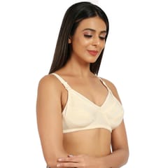 Mine4Nine Mother Care Non Padded Feeding Maternity Bra -Cotton Fabric-Skin Color