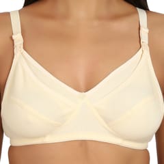 Mine4Nine Mother Care Non Padded Feeding Maternity Bra -Cotton Fabric-Skin Color