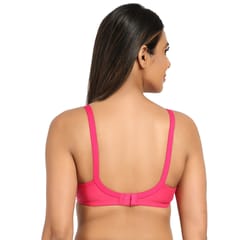Mine4Nine Mother Care Cottonblend Maternity Bra-Non Padded Non Wired-Dark Pink