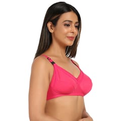 Mine4Nine Mother Care Cottonblend Maternity Bra-Non Padded Non Wired-Dark Pink