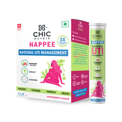 Happee - Cranberry, D-Mannose & Ursolia for Urinary Tract Infection Management - Strawberry Flavour - Pack of 2 Tubes