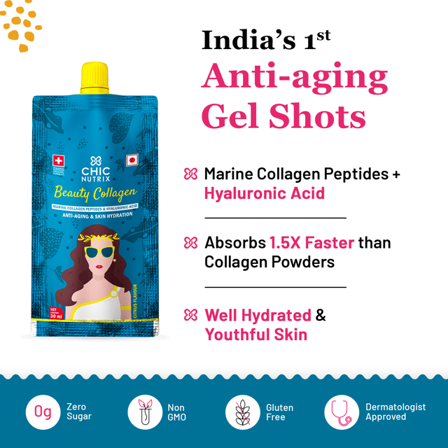 Beauty Collagen - Marine Collagen Peptides & Hyaluronic Acid - Anti-Aging & Skin Hydration - Yummilicious Citrus Flavour