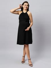 TUMMY- Organic cotton Halter Cocktail & Party Dress