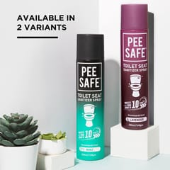 PEESAFE Toilet Seat Sanitizer Spray (300 ml) Washroom Pack (Lavender) | Reduces The Risk Of UTI & Other Infections | Protects From 99.9% Germs & Travel Friendly | Anti Odour, Deodorizer