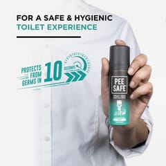 Pee Safe Toilet Seat Sanitizer Spray (50ml - Pack Of 6) - Mint| Reduces The Risk Of UTI & Other Infections | Protects From 99.9% Germs & Travel Friendly | Anti Odour, Deodorizer